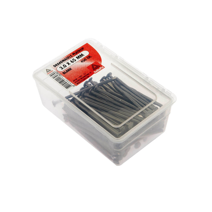 Draadnagels 3.0x65 450gr platkop blank