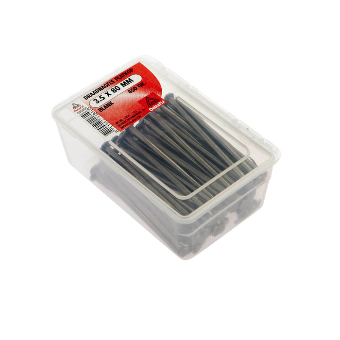 Draadnagels 3.5x80 450gr platkop blank