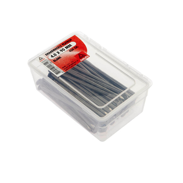 Draadnagels 4.0x90 450gr platkop blank