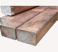 Hardhouten paal 44x68mm 100cm gepunt