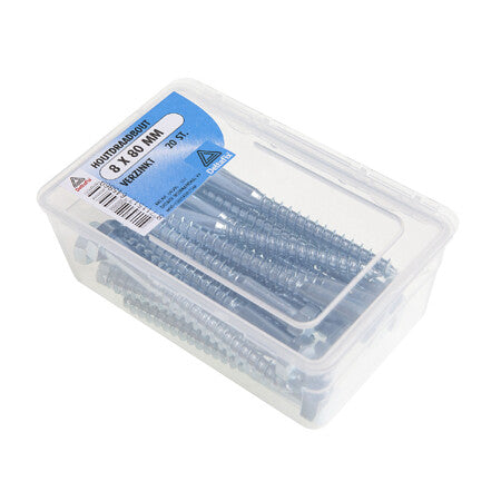 Houtdraadbout 6x80 25st verzinkt