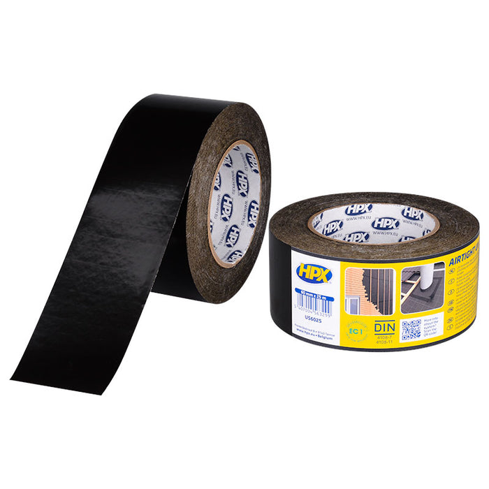 UV-Bestendige pe tape zwart 90mm 25mtr OP=OP