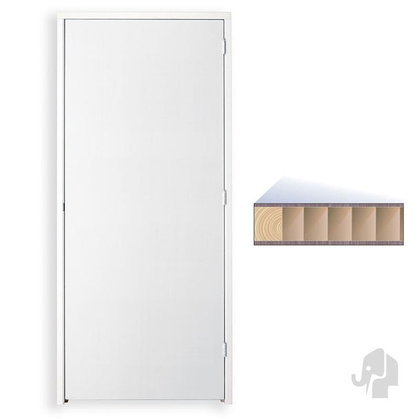 Grenen binnendeurskozijn incl. boarddeur rechts 88x231,5
