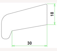 Meranti neuslat NL30 18x44mm gegrond 460cm