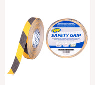 Anti-slip tape zwart/geel 25mmx18m OP=OP