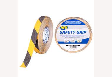 Anti-slip tape zwart/geel 25mmx18m OP=OP