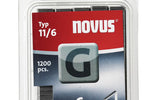NOVUS vlakdraad nieten G 11 6mm 1200st