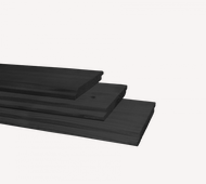Halfhouts rabat 18x195mm 400cm vuren zwart gedompeld