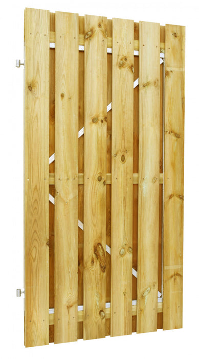 Plankendeur 100x195cm grenen geschaafd op stalen frame