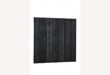 Plankenscherm 180x180 15 planken 2 tussenplanken zwart douglas