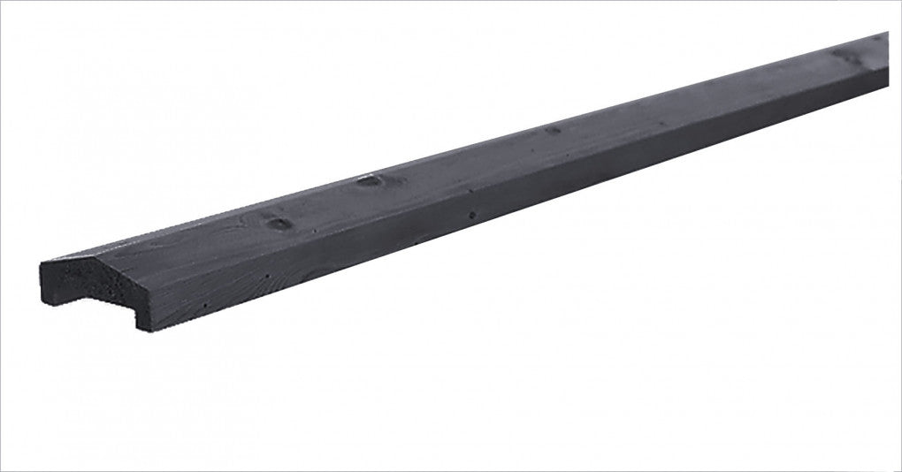 Afdekkap 35x85mm 180cm zwart grenen geschaafd