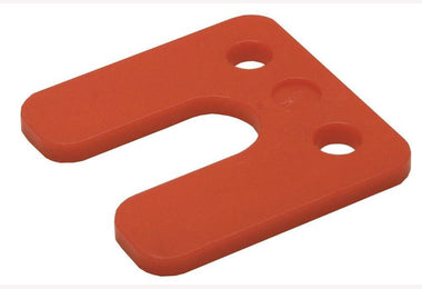 Wig stelplaten met sleuf 5mm rood zak 48 stuks