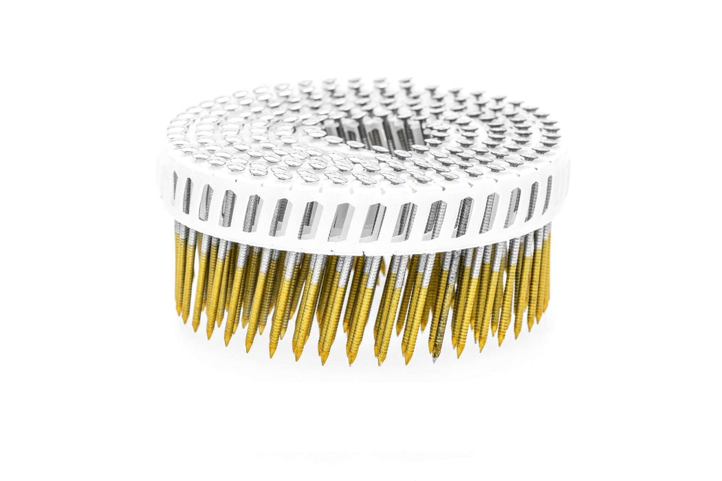 Coil nagel ring 2.1x50mm bolkop RVS rol 175 stuks