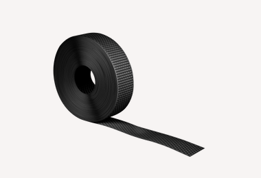 Geventileerd platprofiel zwart 100mm per m1