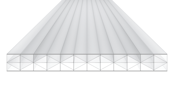 Opaal 16mm 1200x2500mm polycarbonaat meerwandig