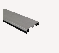 Afdekprofiel - Schroefbaar + beglazingsrubbers 2.5mm 350cm OP=OP