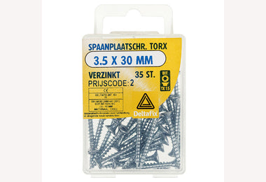 3.5x30 VZ PK TX-20 35st spaanplaatschroef