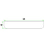 Meranti koplat 12x68mm 305cm volhout architraaf (recht)