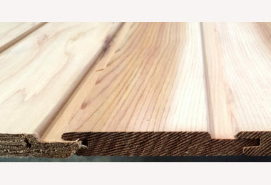 Sponningschroot ca 11x94mm 125cm red cedar (werkend 83mm) (op=op)