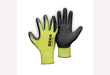 Handschoen OXXA X-grip-lite geel/zwart maat 10/XL