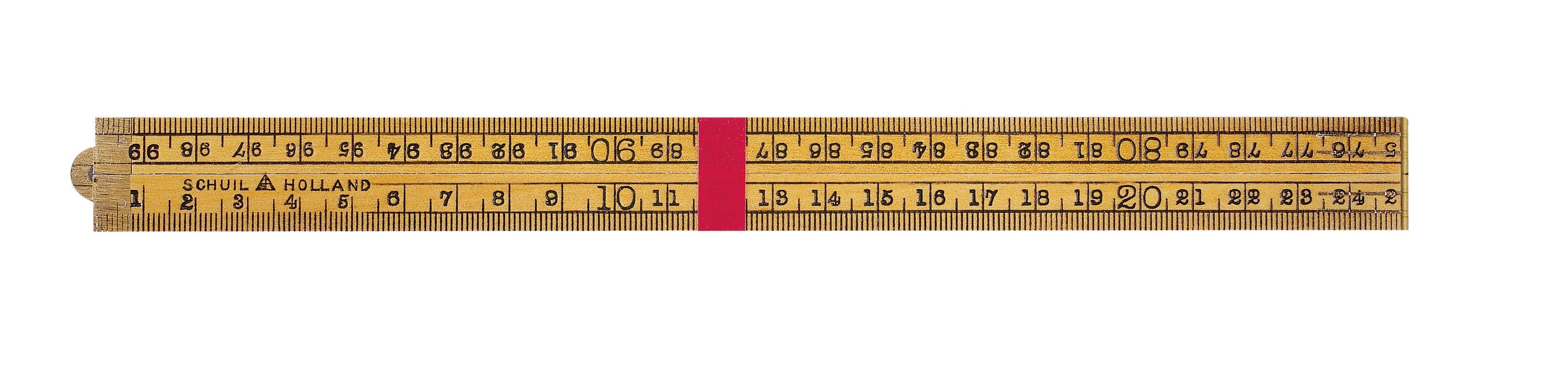 Duimstok hout 100cm schuil