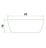 Meranti koplat 16x45mm 305cm volhout architraaf (schuin)