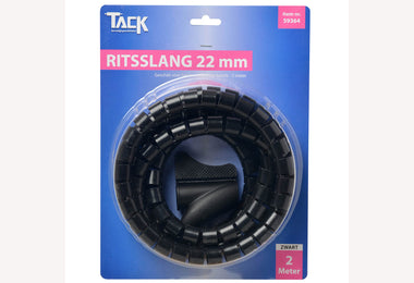 Ritsslang 22mm zwart 2 meter