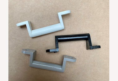 voorzethor handgrepen+schroef kunststof  wit 2 stuks