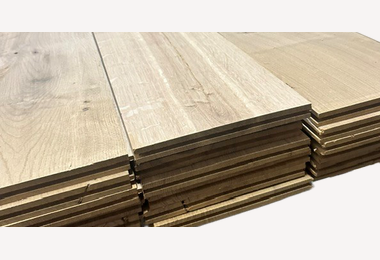 Eiken 20x240mm 240cm geschaafd ongestopt met veer en groef