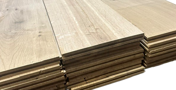 Eiken 20x240mm 240cm geschaafd ongestopt met veer en groef