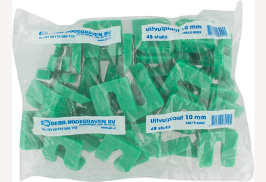 Uitvulplaatjes 10mm groen zak 48 stuks