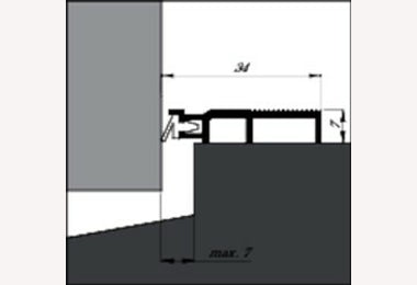 Slijtdorpelprofiel aluminium 300cm