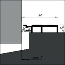 Slijtdorpelprofiel aluminium 300cm