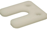 Wig stelplaten met sleuf 6mm transparant zak 48 stuks