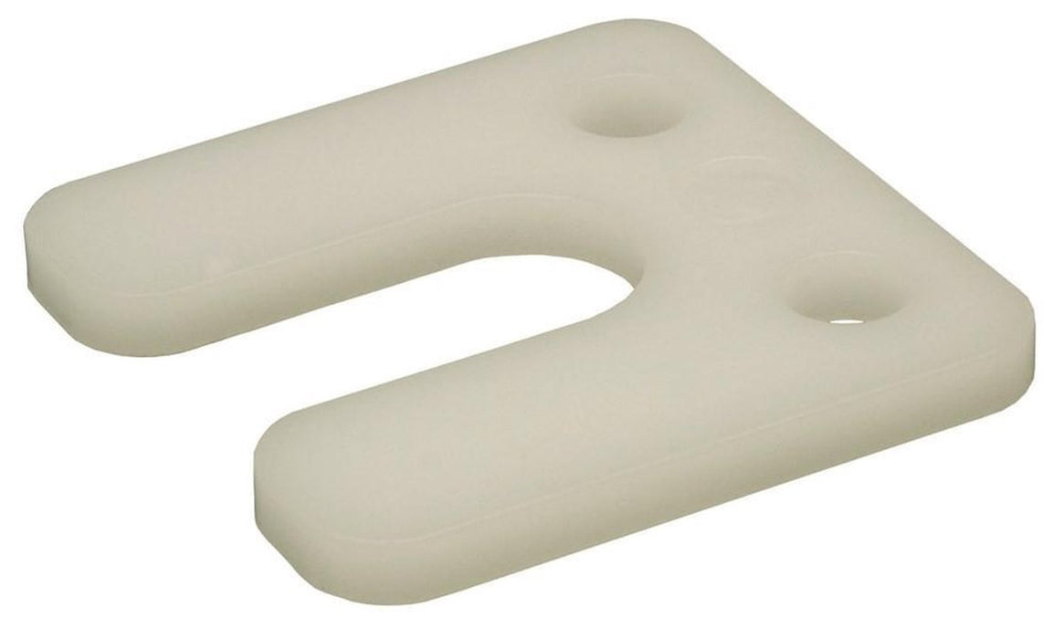 Wig stelplaten met sleuf 6mm transparant zak 48 stuks