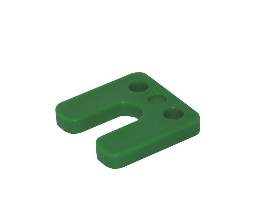 Wig stelplaten met sleuf 10mm groen zak 48 stuks