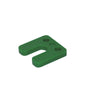 Wig stelplaten met sleuf 10mm groen zak 48 stuks