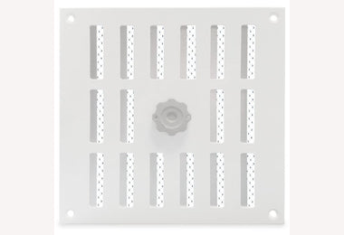 Schuifrooster afsluitbaar opbouw 195x195mm aluminium wit