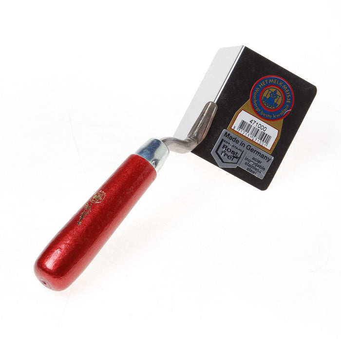 Hoektroffel buiten RVS 90gr houten greep