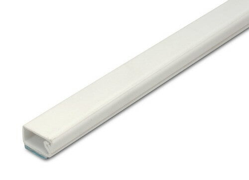 Leidinglijst klik met plakbevestiging 2 mtr wit 7x12mm