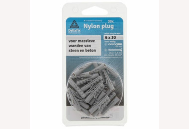 Nylon plug 5x25 mm grijs 50 st.