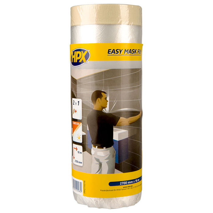 Transparante folie met tape 2700x16m