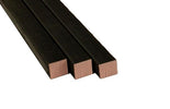 Douglas 45x45mm 300cm zwart geschaafd