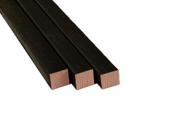 Douglas 45x45mm 300cm zwart geschaafd