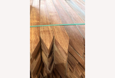 Hardhout 45x90mm 100cm geschaafd met punt OP=OP