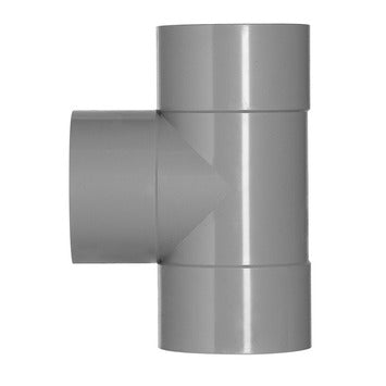 T-Stuk 90° PVC Grijs  125x125x125 Lijmverbinding