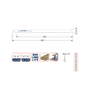 Reciprozagen RC550 / 1222VF (2 st) / hout en metaal