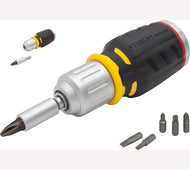 Ratelschroevendraaier stubby 6 bits stanley