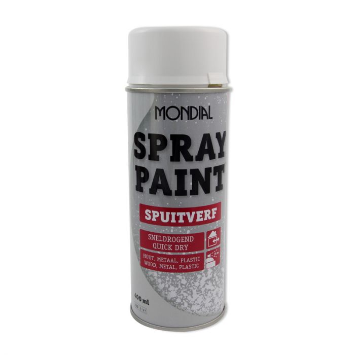 Mondial spray paint RAL9010 wit mat 400ml