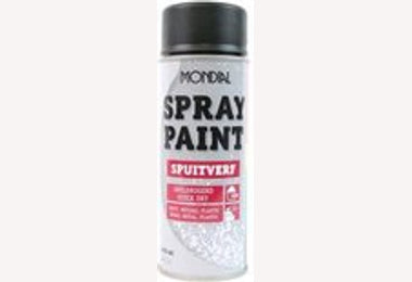 Mondial spray paint RAL9005 zwart ZG 400ml
